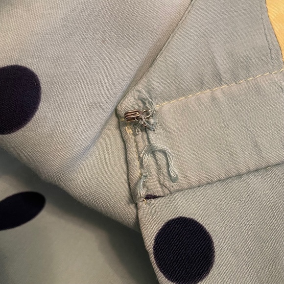 Anthropologie Maple Across The Land Wrap Dress Polka Dot Blue Yellow - Size 2/4 - Picture 14 of 14